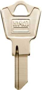 Hy-Ko 11010ES8M Key Blank, Brass, Nickel, For: ESP Vehicle Locks, Pack of 10