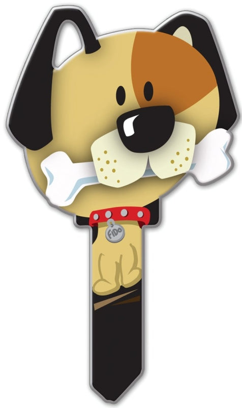 Lucky Line Key Shapes Series B114K Key Blank, Brass, Enamel, For: Kwikset Locks, Pack of 5