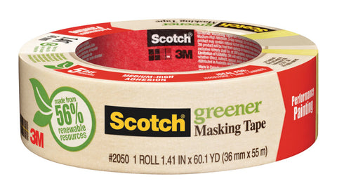 Scotch 1.4 in. W x 60 yd. L General Purpose Masking Tape Medium to High Strength Beige 1 pk
