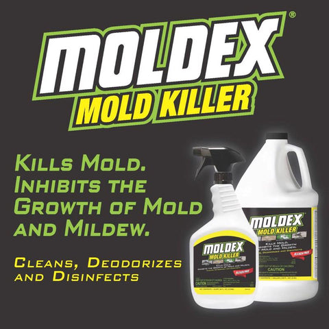 Moldex Mold Killer No Scent Disinfectant Deodorizer and Cleaner 1 gal, Pack of 4