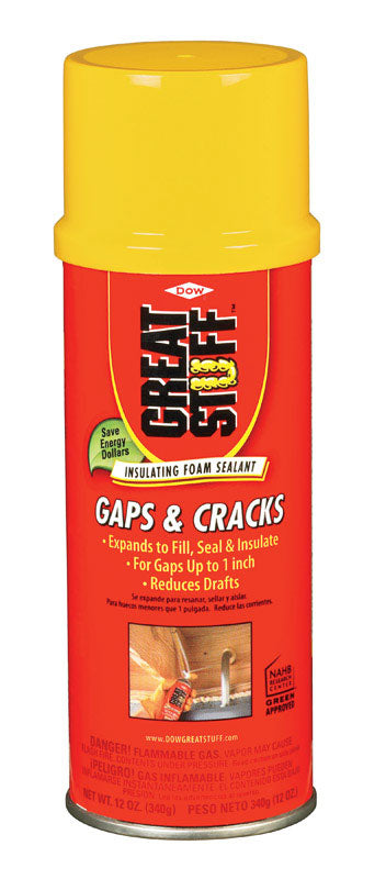 Great Stuff Polyurethane Foam Gaps & Cracks Insulating Sealant Cream 12 oz.