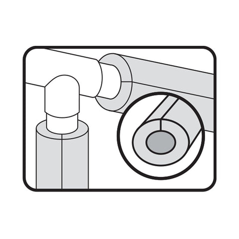 M-D 50225 Self-Sealing Tube Pipe Insulation, 6 ft L, Polyethylene, Black, 1-1/8 in Pipe, 1 in CTS, 3/4 in PVC IPS, Pack of 33