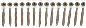 Senco 08D 08D250W Deck Screw, 2-1/2 in L, Flat Head, #2 Drive, Steel, Weatherex