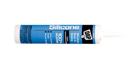 DAP 100% Silicone Rubber Sealant White 9.8 oz.