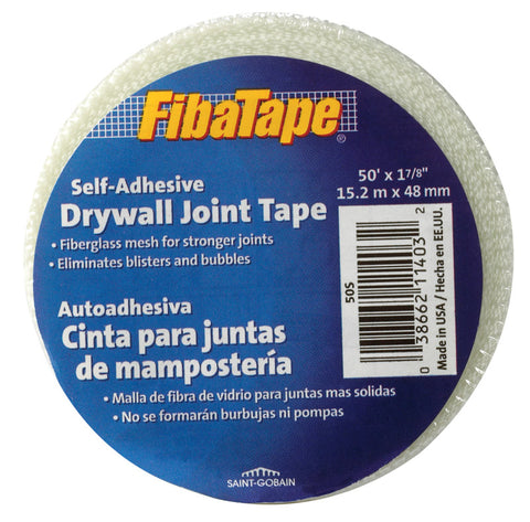 ADFORS FibaTape 50 ft. L x 2 in. W Fiberglass Mesh White Self Adhesive Drywall Tape
