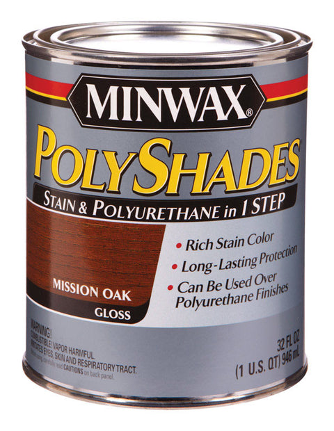 Minwax PolyShades Transparent Polyurethane Polyurethane Stain Mission Oak 1 qt.