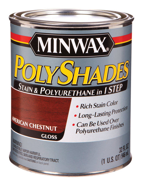 Minwax PolyShades Transparent Polyurethane Polyurethane Stain American Chestnut 1 qt.