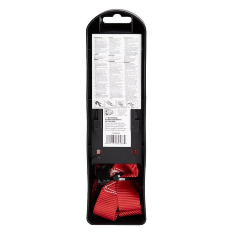 ProSource FH64057 Tie-Down, 1 in W, 14 ft L, Metal/Polyester, Red, 500 lb, Double J-Hook End Fitting, Steel End Fitting
