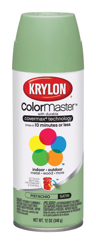 Krylon ColorMaster Pistachio Satin Spray Paint 12 oz.