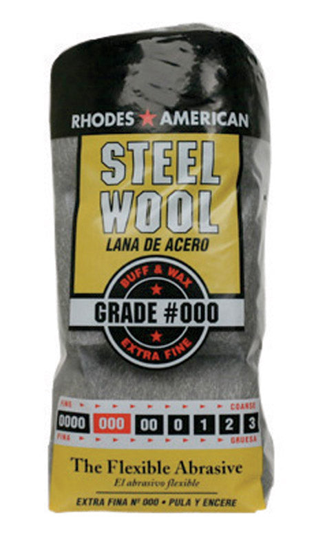 Rhodes American 4 in. W x 8-3/4 in. L Extra Fine 000 Grade Steel Wool