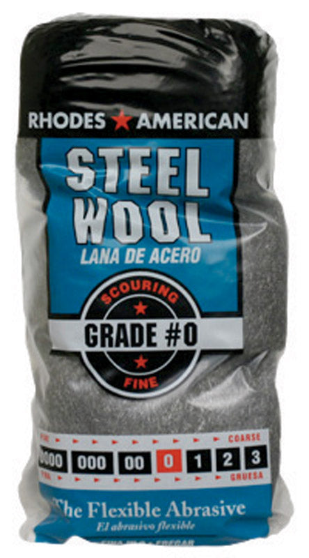Rhodes American 4 in. W x 8-3/4 in. L Fine 0 Grade Steel Wool
