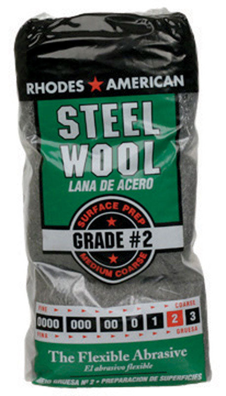 Rhodes American 4 in. W x 8-3/4 in. L Medium Coarse 2 Grade Steel Wool