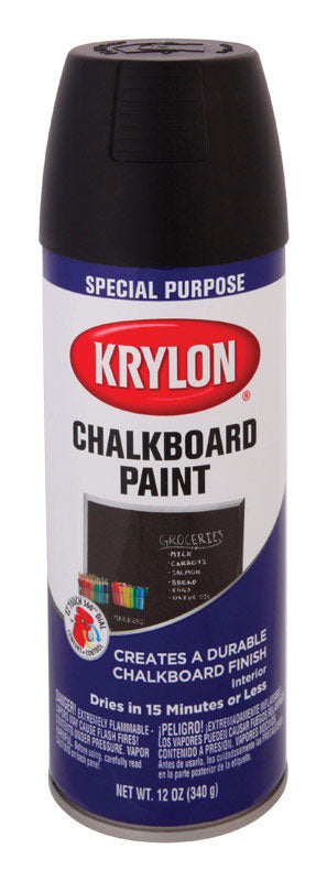 Krylon Special Purpose Black Chalkboard Paint 12 oz.