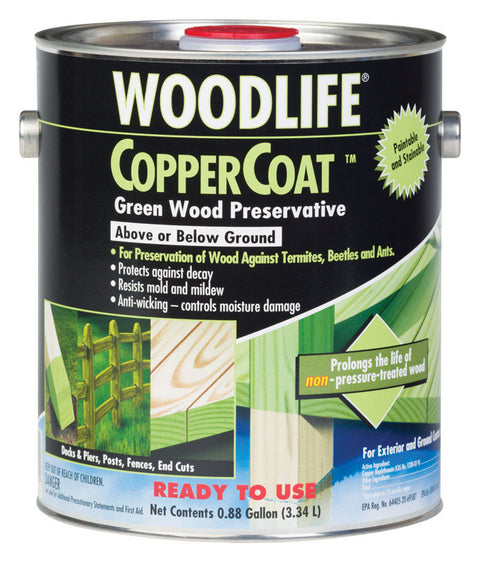 Woodlife CopperCoat Water-Based Wood Preservative Green 1 gal.