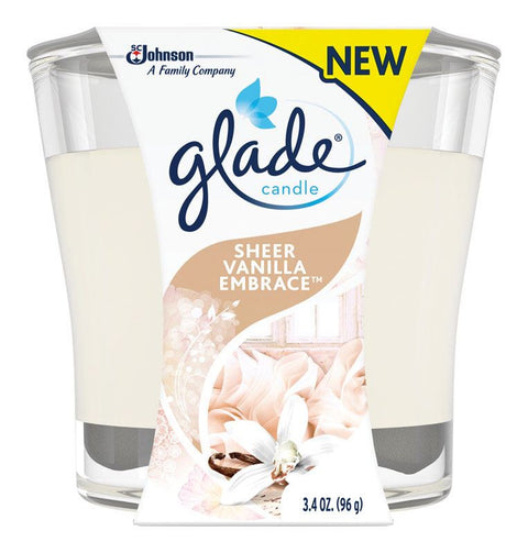 Glade Air Freshener Candle Pure Vanilla Joy 3.4 oz.