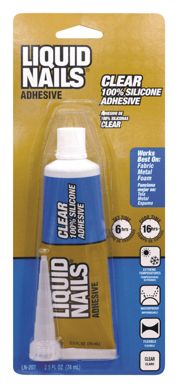 Liquid Nails Clear Small Projects Silicone Adhesive 2.5 oz.