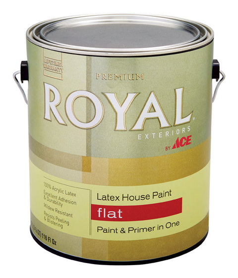Ace Royal Exterior Latex House Paint & Primer Flat 1 gal. Neutral Base