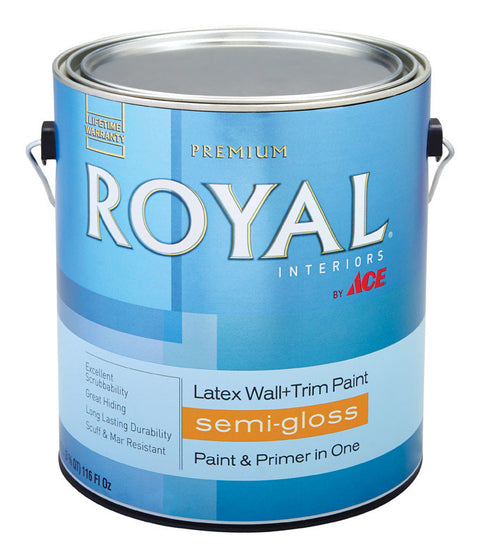 Ace Royal Interior Acrylic Latex Wall & Trim Paint Semi-Gloss 1 gal. Neutral Base