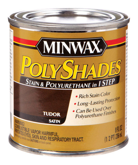 Minwax PolyShades Transparent Polyurethane Polyurethane Stain Tudor 1/2 pt.