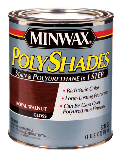 Minwax PolyShades Transparent Polyurethane Polyurethane Stain Walnut 1 qt.