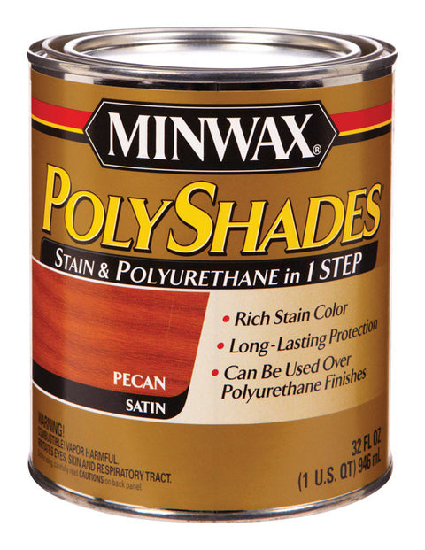 Minwax PolyShades Transparent Polyurethane Polyurethane Stain Pecan 1 qt.