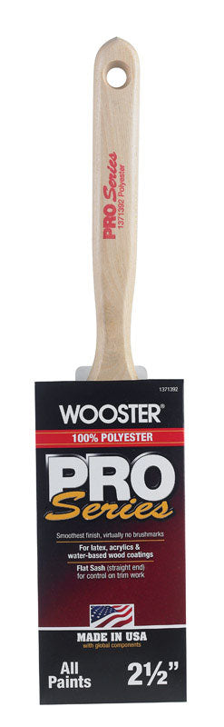 Wooster Pro Series 2 1/2 in. W Flat Polyester Paint Brush