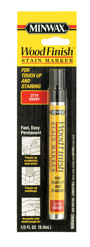 Minwax Wood Finish Semi-Transparent Ebony Oil-Based Oil Stain Marker 0.33 oz.