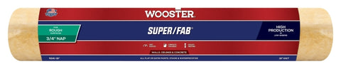 Wooster Super/Fab R241-18 Roller Cover, 3/4 in Thick Nap, 18 in L, Fabric Cover, Golden Yellow