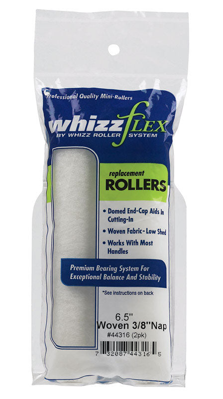 Whizz Flex Woven Paint Roller Cover 3/8 in. L x 6-1/2 in. W 2 pk