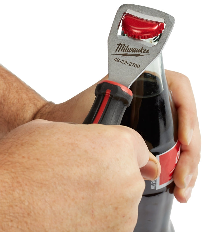Milwaukee 48-22-2700 Bottle Opener, Steel, Black/Red, Plastic