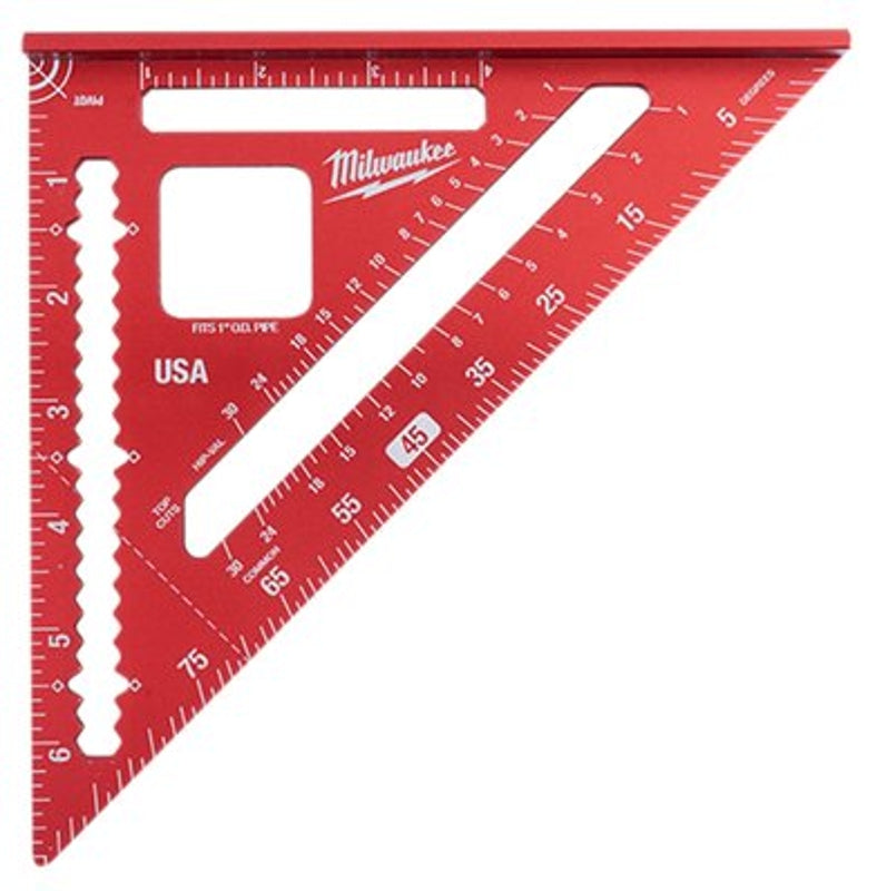 Milwaukee MLSQ070 Rafter Square, 1/8 Graduation, Aluminum, 7-1/4 in L ...