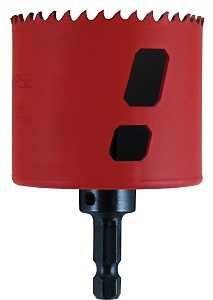 Morse MHSA34C Hole Saw, 2-1/8 in Dia, 1-15/16 in D Cutting, 3/8 in Arbor, 4/6 TPI, HSS Cutting Edge