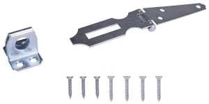 ProSource LR-133-BC3L-PS Safety Hasp, 3 in L, Steel, Zinc, 7/16 in Dia Shackle, Fixed Staple