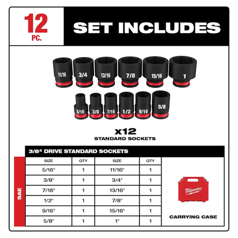 SOCKET ST 6POINT SAE STD 3/8IN
