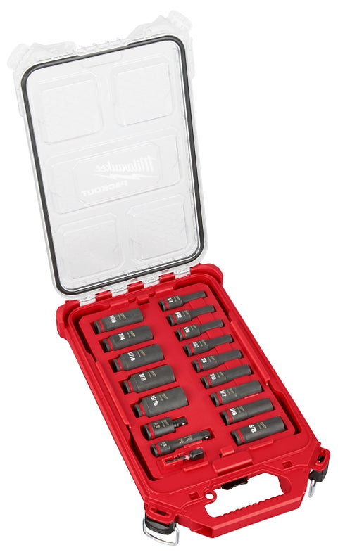 Milwaukee SHOCKWAVE Impact Duty Series 49-66-6800 Socket Set, Includes: Packout Compact Low-Profile Organizer