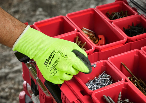 Milwaukee Cut Level 2 Series 48-73-8922 Breathable Dipped Gloves, Unise, L, 10-3/4 in L, Reinforced Thumb