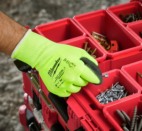 Milwaukee Cut Level 2 Series 48-73-8923 Breathable Dipped Gloves, Unise, XL, 10 in L, Reinforced Thumb, Nitrile Coating