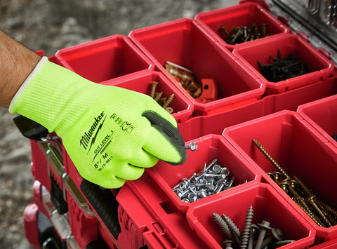 Milwaukee Cut Level 2 Series 48-73-8921 Breathable Dipped Gloves, Unise, M, 10 in L, Reinforced Thumb, Nitrile Coating