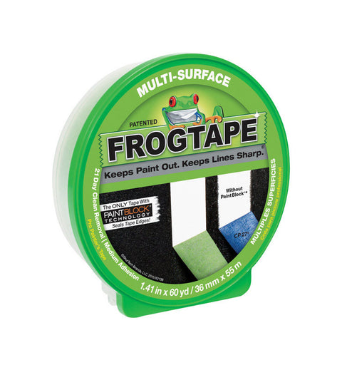 FrogTape 1.41 in. W x 60 yd. L General Purpose Painter's Tape Medium Strength Green 1 pk