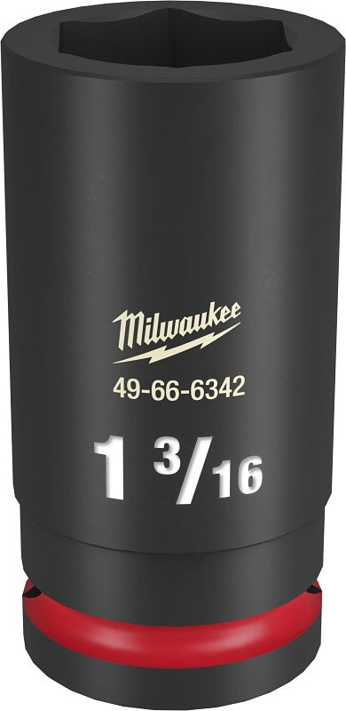 Milwaukee SHOCKWAVE Impact Duty 49-66-6342 Deep Impact Socket, 1-3/16 in Socket, 3/4 in Drive, Square Drive, 6-Point
