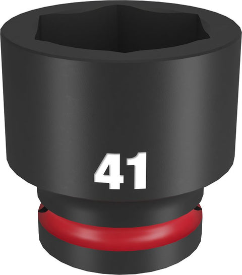 Milwaukee SHOCKWAVE Impact Duty 49-66-6379 Impact Socket, 41 mm Socket, Standard D Socket, 90 mm OAL, 3/4 in Drive, 1/PK