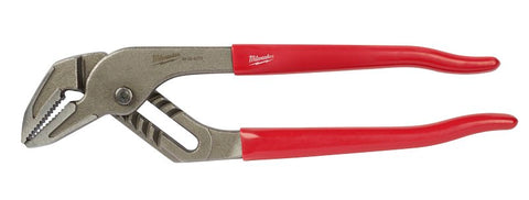 Milwaukee 48-22-6510 Tongue and Groove Plier, 10 in OAL, 2 in Jaw Opening, Red Handle, Ergonomic Handle, 1/2 in W Jaw