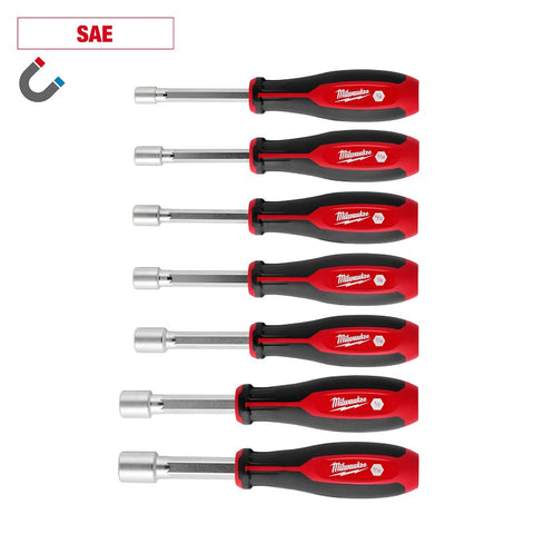 Milwaukee HollowCore Series 48-22-2547 Nut Driver Set, 7 -Piece, Polypropylene/Steel, Red