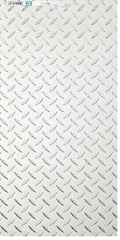 Stanley Hardware 4220BC Series N316-349 Tread Plate, 12 in W, 24 in L, Diamond Tread, Aluminum, Polished, Pack of 2