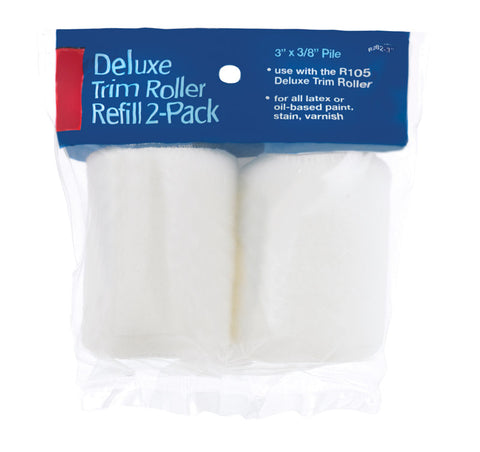 Wooster Deluxe Fabric Paint Roller Cover 3/8 in. L x 3 in. W 2 pk