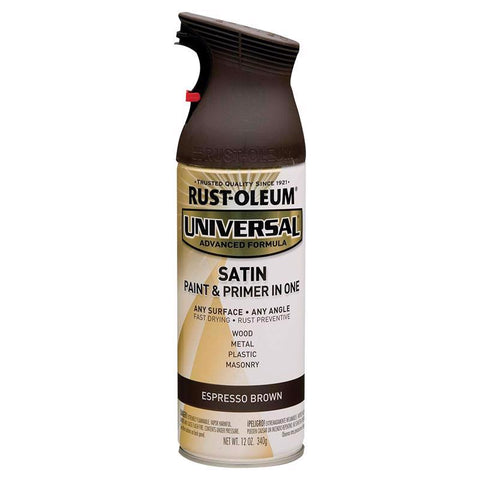 Rust-Oleum Universal Satin Espresso Brown Spray Paint 12 oz