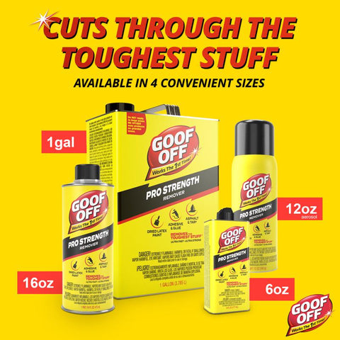 Goof Off Pro Strength All Purpose Remover 1 pt, Pack of 6