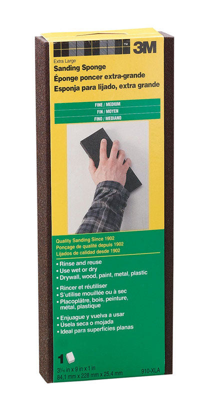 3M Sanding Sponge 3-1/4 in. W x 9 in. L Assorted