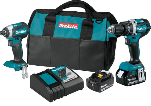 Makita XT269T Combination Tool Kit, Battery Included, 5 Ah, 18 V, 2-Tools, 2/PK