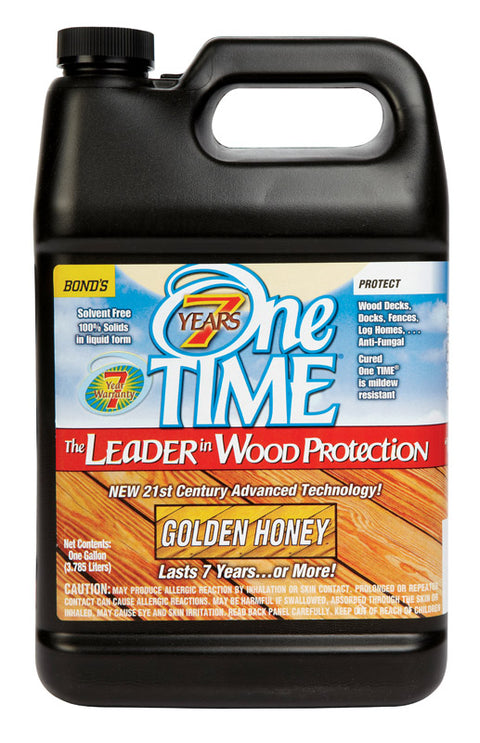 One TIME Semi-Transparent Golden Honey Wood Preservative 1 gal.